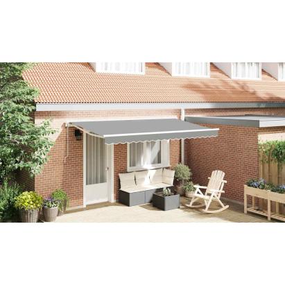 Pergolă Electrică Alb 4 x 2 m Aluminiu & Tesatura GartenMobel Dekor