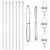 Set Stâlpi pentru Gard Manual 7 pcs Argintiu Ø32mm 210 cm GartenMobel Dekor
