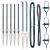Set de stâlpi de gard Manual 7 pcs Verde Ø32mm 60 cm Metal GartenMobel Dekor