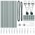 Set stâlpi de gard Manual 13 pcs Verde Ø32mm 160 cm Metal GartenMobel Dekor