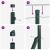 Set stâlpi de gard Manual 13 pcs Verde Ø32mm 160 cm Metal GartenMobel Dekor