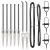 Set stâlpi pentru gard Manual 7 pcs Gri Ø32mm 100 cm Metal GartenMobel Dekor