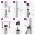 Set Stâlpi de Gard cu Plăci de Bază 7 pcs Argintiu Ø32mm 160 cm GartenMobel Dekor