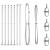 Set Stâlpi de Gard cu Plăci de Bază 7 pcs Argintiu Ø32mm 160 cm GartenMobel Dekor