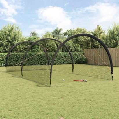 Baseball și Softball Negru 702 x 369,5 x 243,5 cm Poliester GartenMobel Dekor