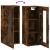 Dulap montat pe perete, stejar fumuriu, 34,5x34x90 cm GartenMobel Dekor