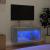 Comodă TV cu lumini LED, gri beton, 60x30x30 cm GartenMobel Dekor