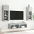 Comodă TV cu lumini LED, gri beton, 60x30x30 cm GartenMobel Dekor