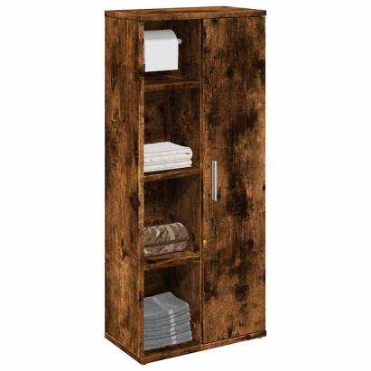 Dulap de baie cu suport role, stejar fumuriu, 39x22x90 cm GartenMobel Dekor