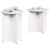 Set de măsuțe de cafea 2 pcs Alb 41.5 x 41.5 x 41 cm GartenMobel Dekor