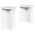 Set de măsuțe de cafea 2 pcs Alb 41.5 x 41.5 x 41 cm GartenMobel Dekor