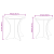 Set de măsuțe de cafea 2 pcs Alb 46 x 46 x 47 cm GartenMobel Dekor