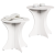 Set de măsuțe de cafea 2 pcs Alb 46 x 46 x 47 cm GartenMobel Dekor