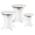 Set de măsuțe de cafea 3 pcs Alb 46 x 46 x 47 cm GartenMobel Dekor