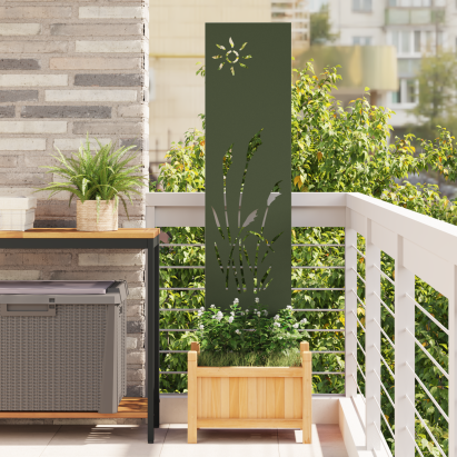 Panou Decorativ de Grădină Verde oliv 32 x 140 cm GartenMobel Dekor