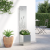 Ghiveci de Grădină cu Panou Decorativ Argintiu 32 x 140 cm GartenMobel Dekor