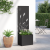 Ghiveci de Grădină cu Panou Decorativ Negru 50 x 140 cm GartenMobel Dekor