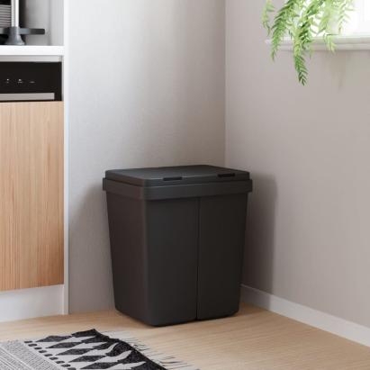 Coș de gunoi dublu, antracit, 2x25 L GartenMobel Dekor