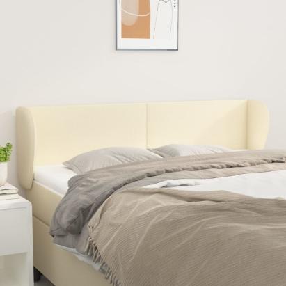 Tăblie de pat cu aripioare crem 147x23x78/88 cm piele ecologică GartenMobel Dekor