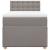 Pat box spring cu saltea, gri taupe, 90x190 cm, textil GartenMobel Dekor