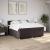 Pat box spring cu saltea, maro închis, 200x200 cm, textil GartenMobel Dekor