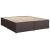Pat box spring cu saltea, maro închis, 200x200 cm, textil GartenMobel Dekor