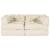 Set fotolii puf modulare, 2 buc, crem, textil GartenMobel Dekor