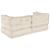 Set fotolii puf modulare, 2 buc, crem, textil GartenMobel Dekor