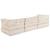 Set fotolii puf modulare, 3 buc, crem, textil GartenMobel Dekor