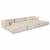 Set fotolii puf modulare, 3 buc, crem, textil GartenMobel Dekor