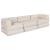 Set fotolii puf modulare, 3 buc, crem, textil GartenMobel Dekor