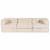 Set fotolii puf modulare, 3 buc, crem, textil GartenMobel Dekor