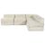 Set fotolii puf modulare, 4 buc, crem, textil GartenMobel Dekor