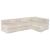 Set fotolii puf modulare, 4 buc, crem, textil GartenMobel Dekor