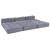 Canapea puf modulară 4 locuri, convertibilă, gri, textil GartenMobel Dekor