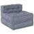 Canapea puf modulară 4 locuri, convertibilă, gri, textil GartenMobel Dekor