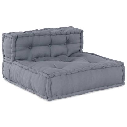 Canapea puf modulară 4 locuri, convertibilă, gri, textil GartenMobel Dekor