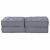 Canapea puf modulară 2 locuri, convertibilă, gri, textil GartenMobel Dekor