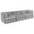 Canapea puf modulară 3 locuri, convertibilă, gri deschis textil GartenMobel Dekor