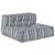 Canapea puf modulară 3 locuri, convertibilă, gri deschis textil GartenMobel Dekor