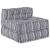 Canapea puf modulară 4 locuri, convertibilă, gri deschis textil GartenMobel Dekor