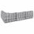 Canapea puf modulară 4 locuri, convertibilă, gri deschis textil GartenMobel Dekor