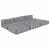 Canapea puf modulară 4 locuri, convertibilă, gri deschis textil GartenMobel Dekor