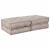 Canapea puf modulară 2 locuri, convertibilă maro deschis textil GartenMobel Dekor