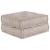 Canapea puf modulară 2 locuri, convertibilă maro deschis textil GartenMobel Dekor