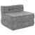 Canapea puf modulară 4 locuri, convertibilă gri deschis textil GartenMobel Dekor