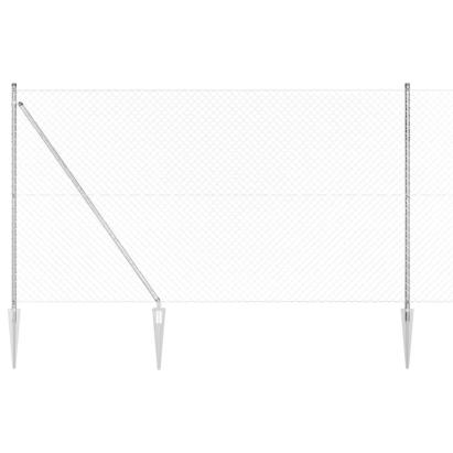 Set de Stâlpi de Gard Argintiu 10 x 1.6 m Oțel galvanizat GartenMobel Dekor