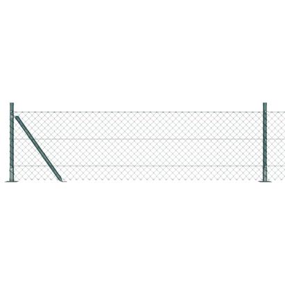 Set de Stâlpi de Gard Argintiu 10 x 0.4 m Oțel Galvanizat GartenMobel Dekor