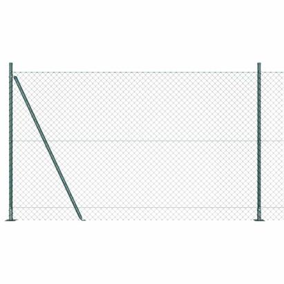 Set de Stâlpi de Gard Argintiu 10 x 1.6 m Oțel Galvanizat GartenMobel Dekor
