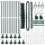 Set de Stâlpi de Gard Argintiu 25 x 1.2 m Oțel Galvanizat GartenMobel Dekor